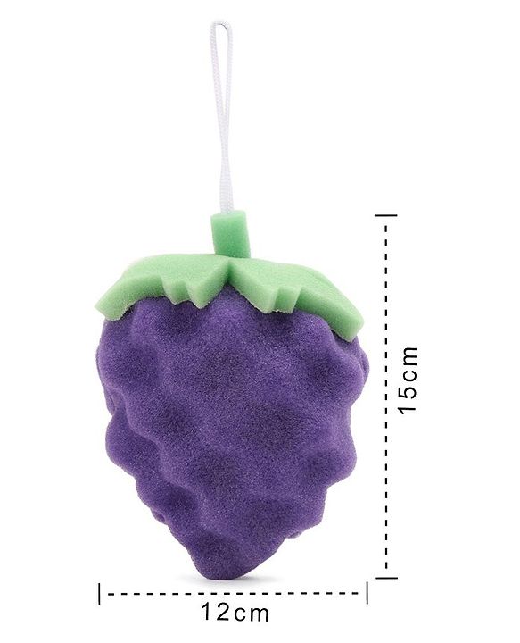 Babyhug Grapes Shape Bath Sponge - Purple