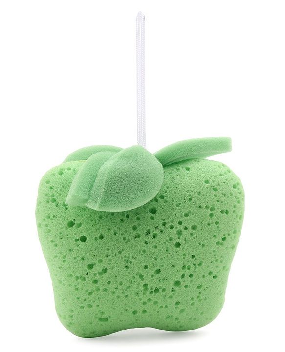 Babyhug Apple Shape Bath Sponge - Green