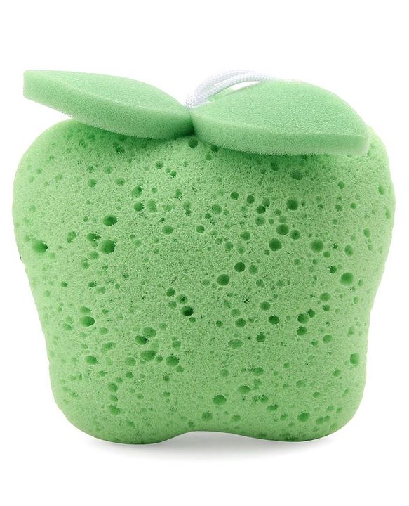 Babyhug Apple Shape Bath Sponge - Green