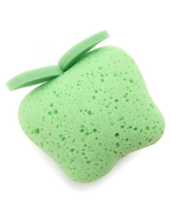 Babyhug Apple Shape Bath Sponge - Green