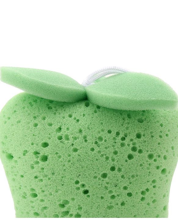 Babyhug Apple Shape Bath Sponge - Green