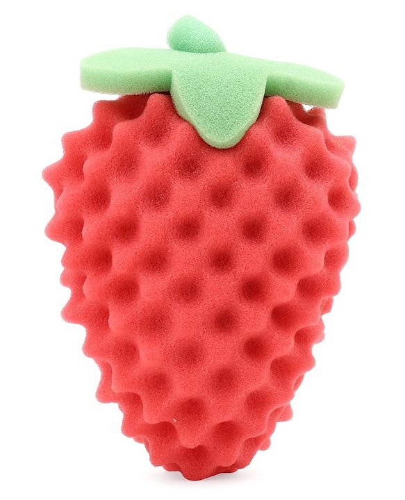 Babyhug Strawberry Shape Bath Sponge - Red