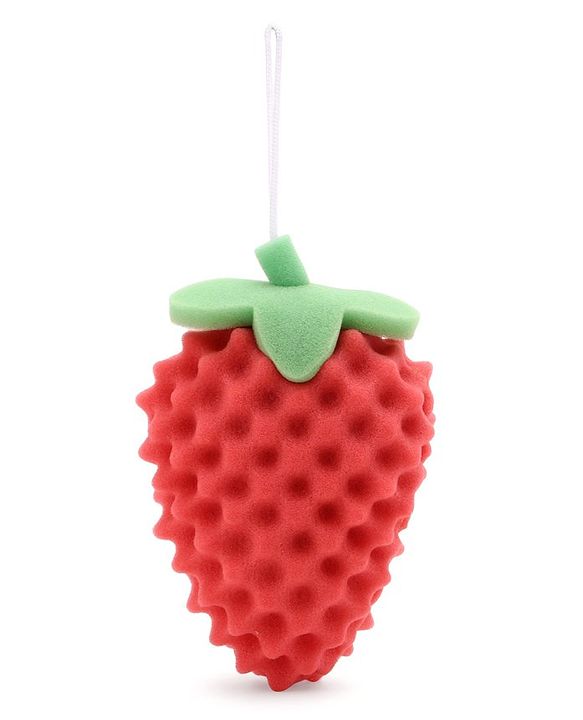 Babyhug Strawberry Shape Bath Sponge - Red