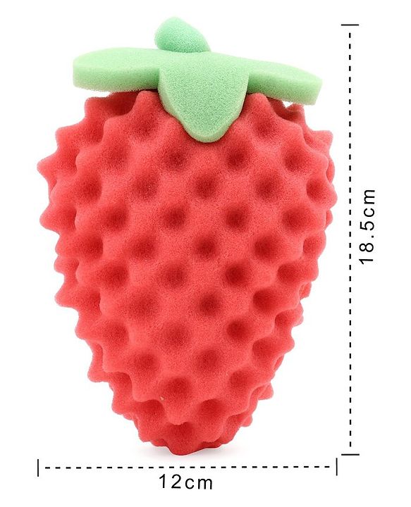 Babyhug Strawberry Shape Bath Sponge - Red