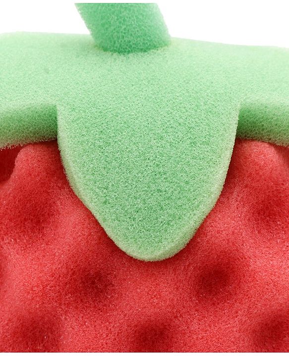 Babyhug Strawberry Shape Bath Sponge - Red
