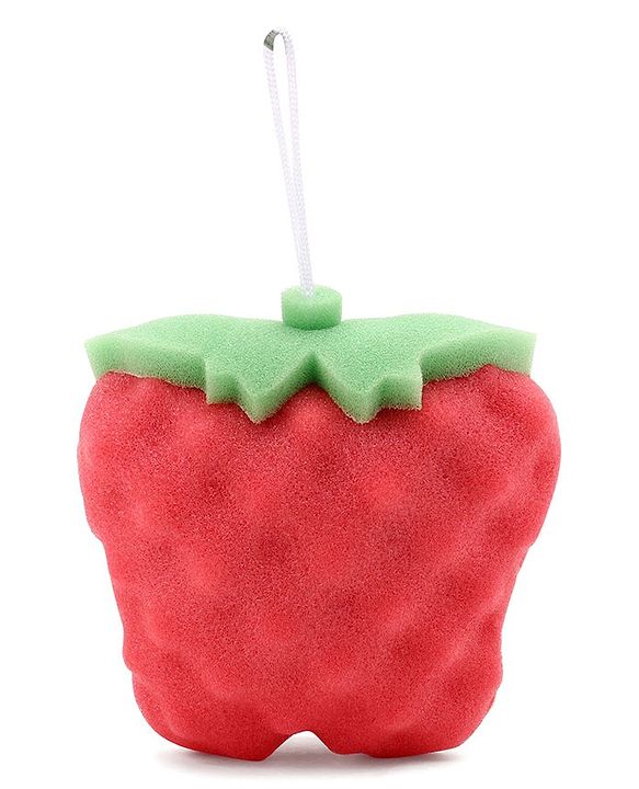 Babyhug Apple Shape Bath Sponge - Red