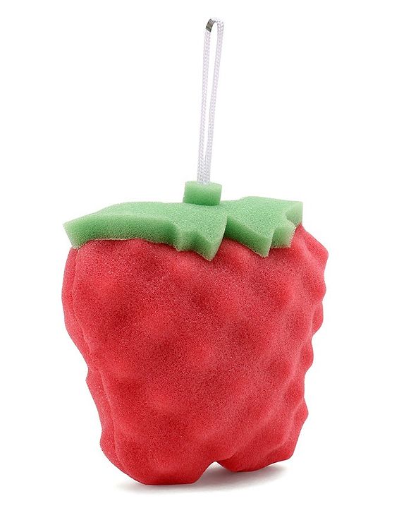 Babyhug Apple Shape Bath Sponge - Red