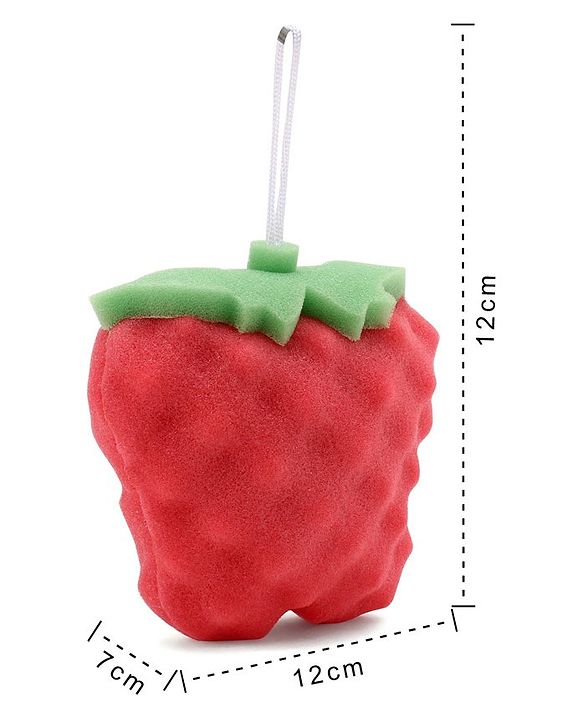 Babyhug Apple Shape Bath Sponge - Red