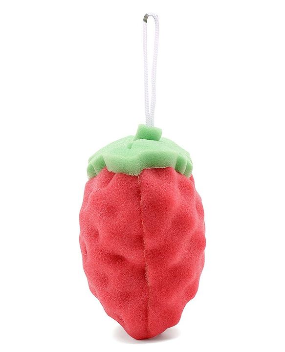 Babyhug Apple Shape Bath Sponge - Red