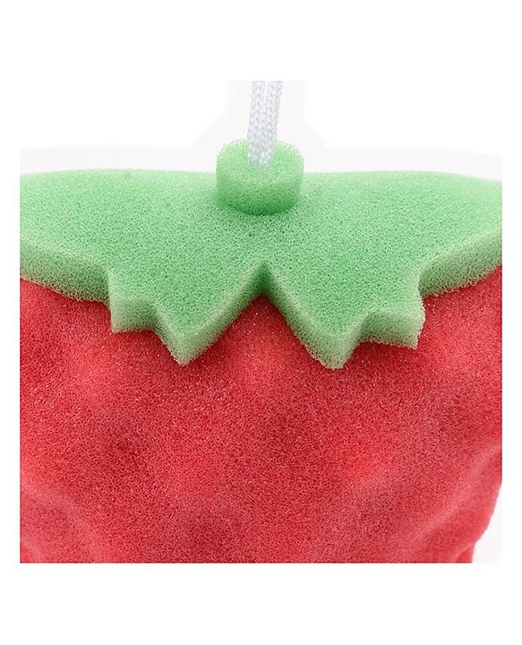 Babyhug Apple Shape Bath Sponge - Red