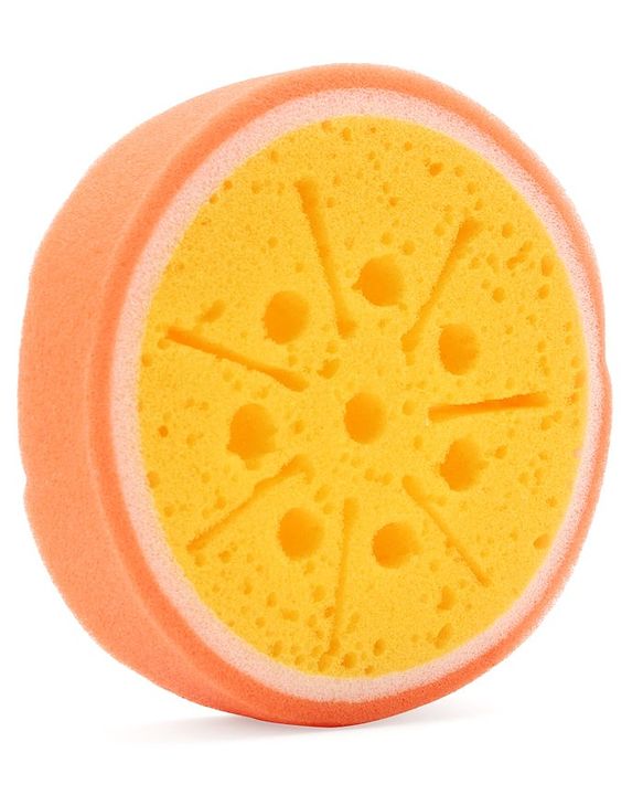 Babyhug Fruit Shaped Bath Sponge - Yellow Orange (Product color / shape may Vary)