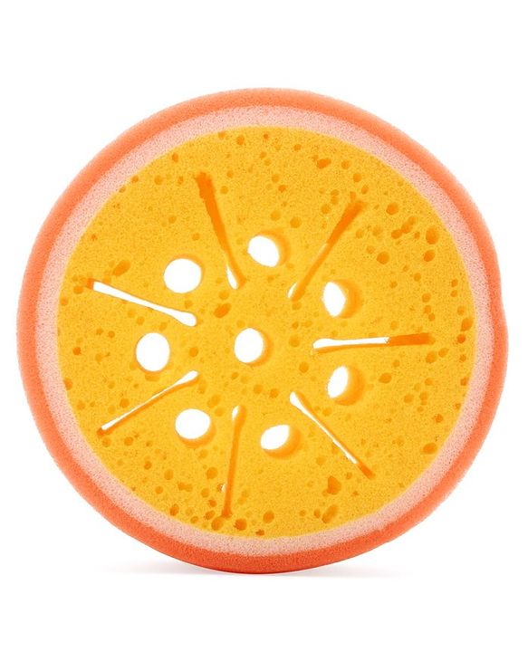 Babyhug Fruit Shaped Bath Sponge - Yellow Orange (Product color / shape may Vary)
