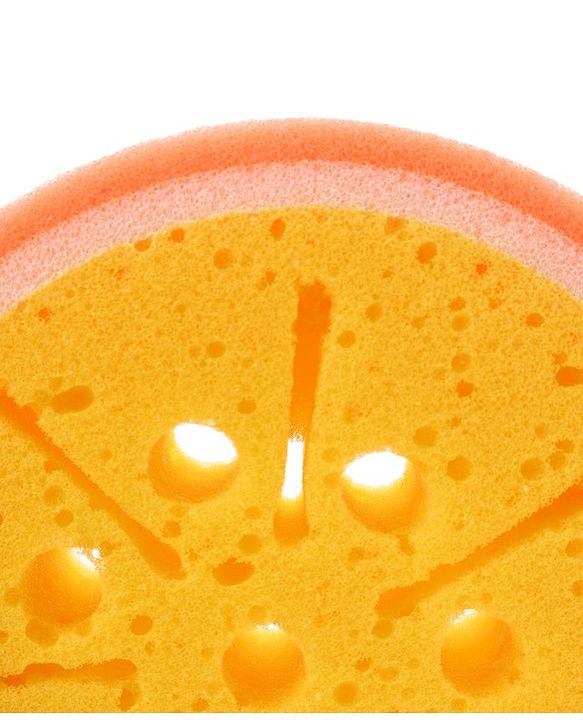 Babyhug Fruit Shaped Bath Sponge - Yellow Orange (Product color / shape may Vary)
