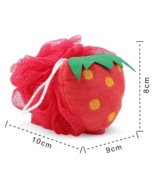 Babyhug Strawberry Sponge Bath Loofah - (Color May Vary)