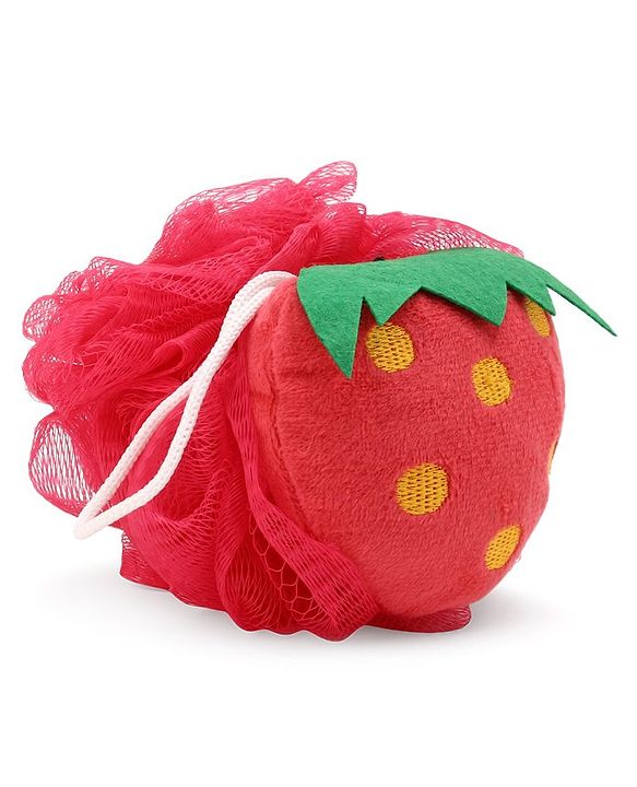 Babyhug Strawberry Sponge Bath Loofah - (Color May Vary)