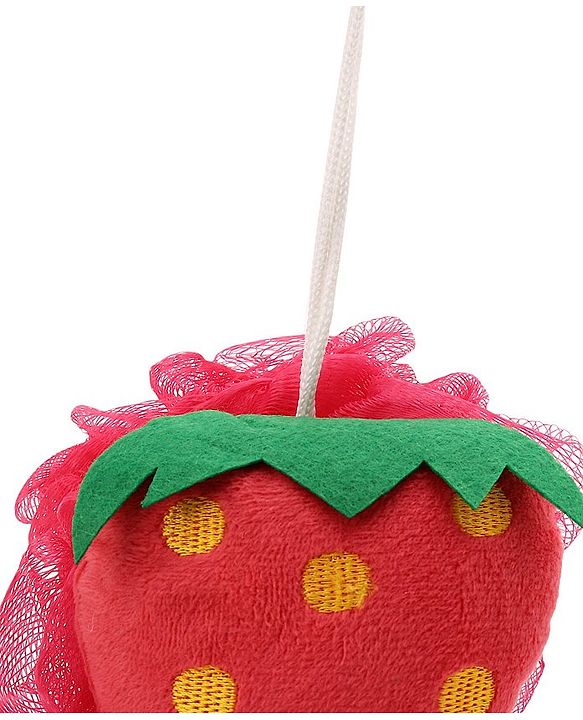 Babyhug Strawberry Sponge Bath Loofah - (Color May Vary)