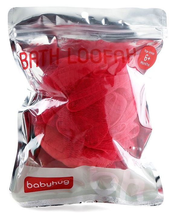 Babyhug Strawberry Sponge Bath Loofah - (Color May Vary)