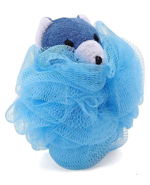 Babyhug Baby Teddy Bath Loofah - Blue