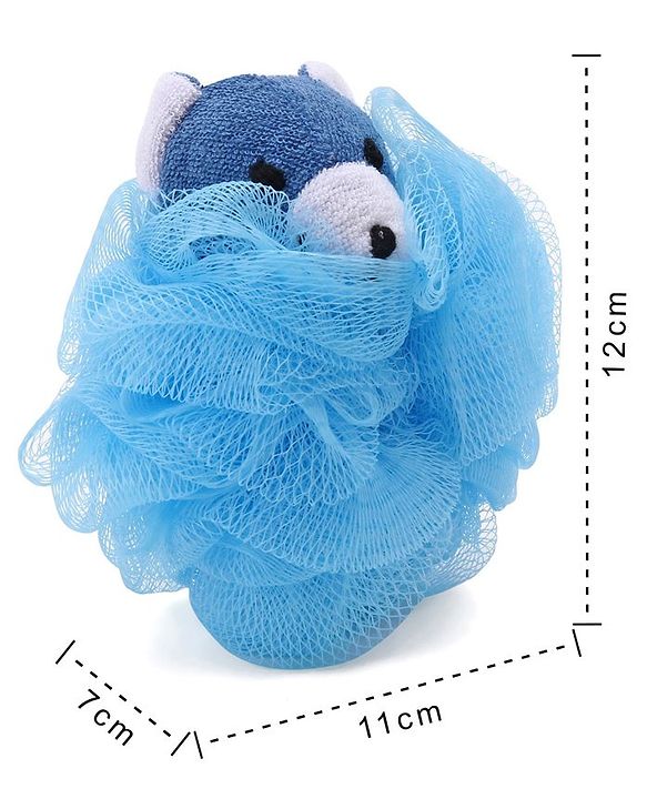 Babyhug Baby Teddy Bath Loofah - Blue