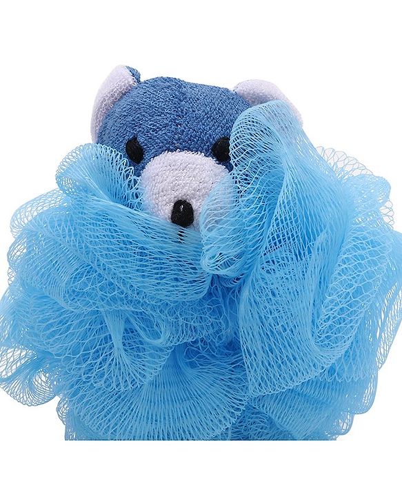 Babyhug Baby Teddy Bath Loofah - Blue