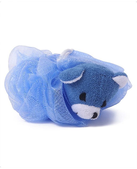 Babyhug Baby Teddy Bath Loofah - Blue