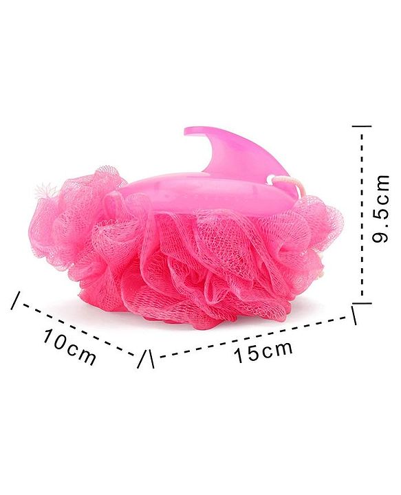 Babyhug Baby Bath Loofah with handle - Pink