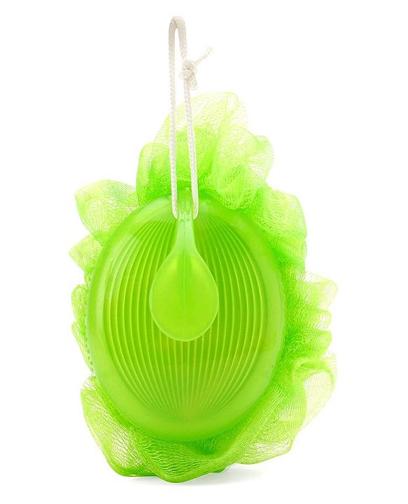 Babyhug Baby Bath Loofah with handle - Pink