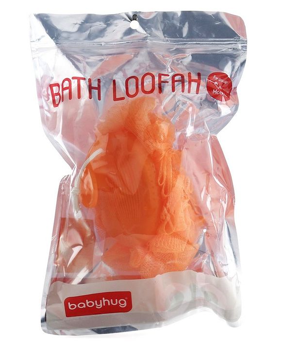 Babyhug Baby Bath Loofah with handle - Pink