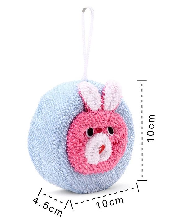Babyhug Bath Sponge Rabbit Face - Blue & Pink