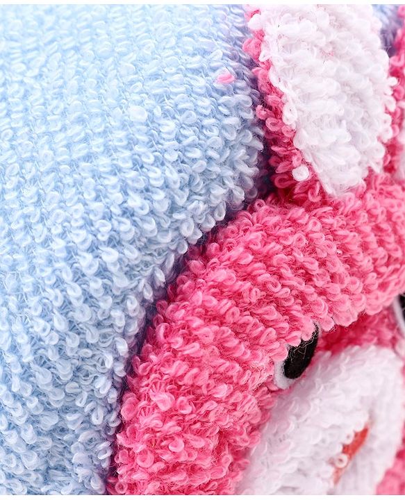 Babyhug Bath Sponge Rabbit Face - Blue & Pink