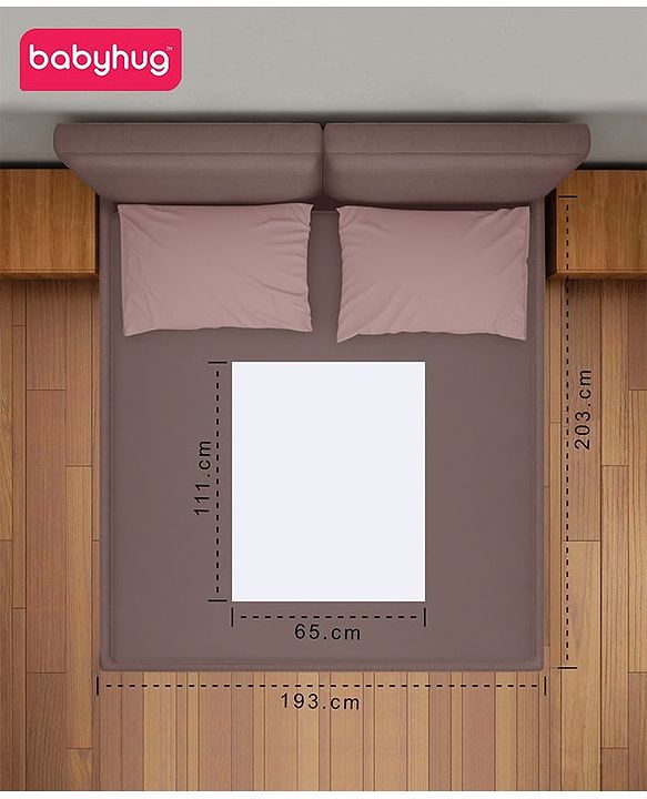 Babyhug Soft Terry Waterproof Mattress Protector Breathable Fitted Cover Sheet - White
