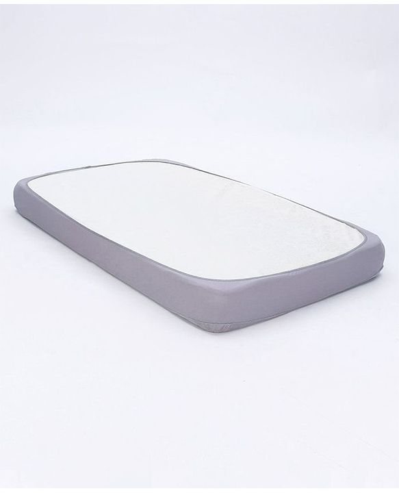Babyhug Soft Terry Waterproof Mattress Protector Breathable Fitted Cover Sheet - Grey