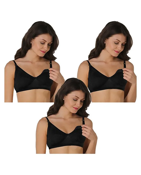 Morph Maternity Pack Of 3 Leak Proof Maternity Bras Black Online in India,  Buy at Best Price from  - 3546367