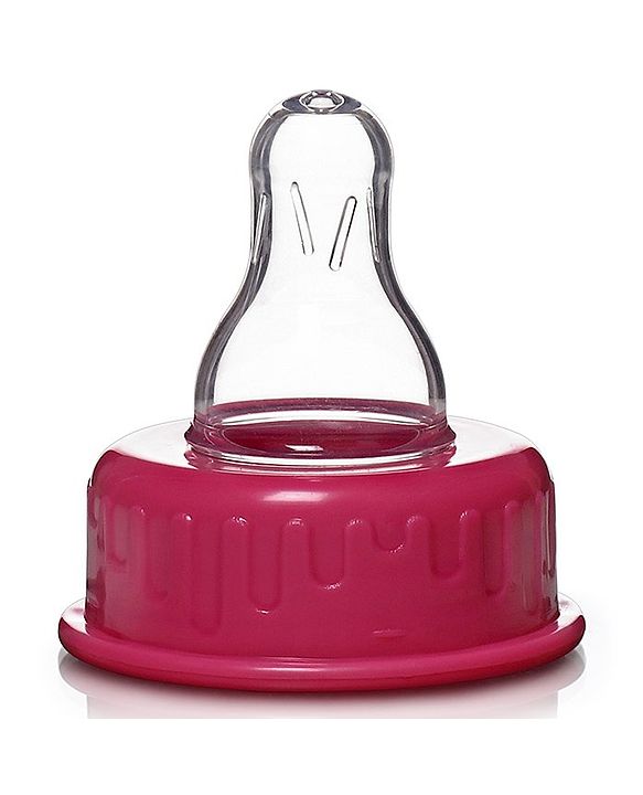 Babyhug Standard Neck Glass Feeding BottlePink - 250 ml
