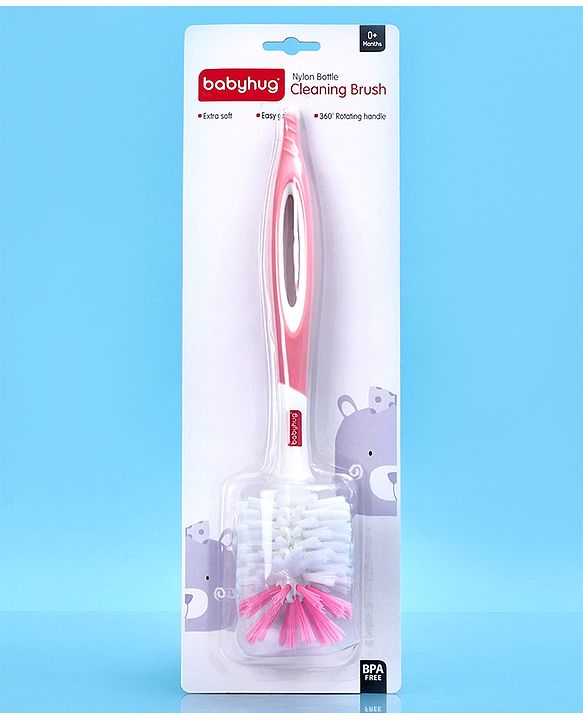Babyhug Bottle Cleaning Brush - Pink