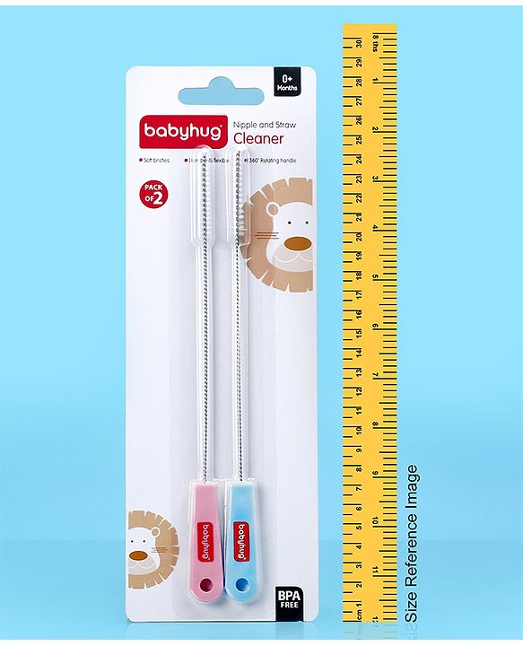 Babyhug Nipple & Straw Cleaner - Pink & Blue