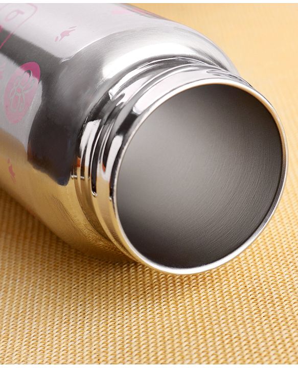Babyhug 3-in-1 Stainless Steel Bottle with Twin Handles Pink - 180 ml