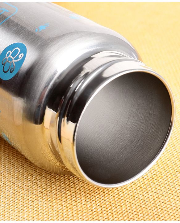 Babyhug 3-in-1 Stainless Steel Bottle with Twin Handles Blue - 180 ml