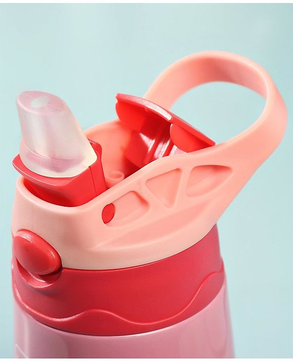 Babyhug Stainless Steel Insulated Sipper Bottle Pink - 350 ml