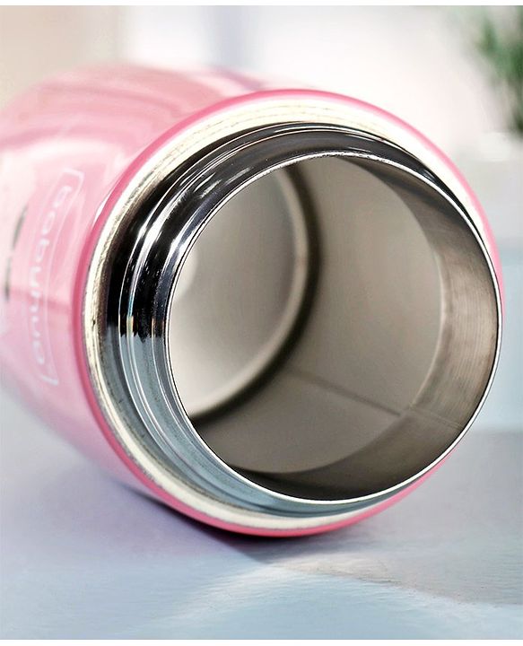 Babyhug Stainless Steel Insulated Sipper Bottle Pink - 350 ml