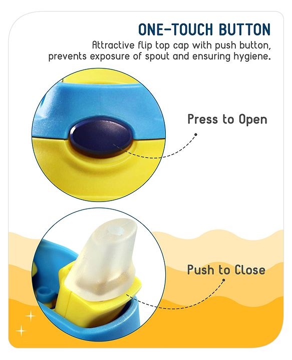 Babyhug Stainless Steel Insulated Sipper Bottle Blue - 350 ml