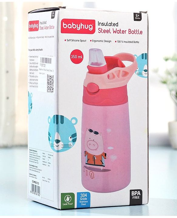 Babyhug Stainless Steel Insulated Sipper Bottle Blue - 350 ml