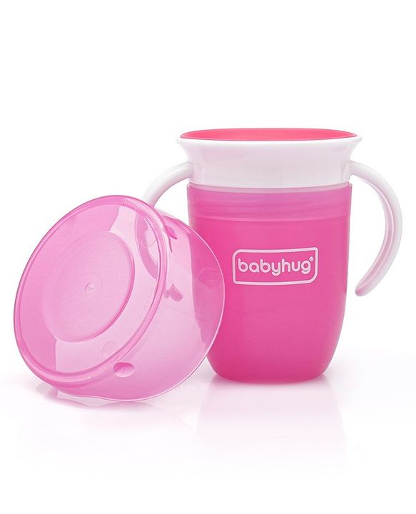 Babyhug 360° Spill Proof Training Sipper Cup Pink - 240 ml