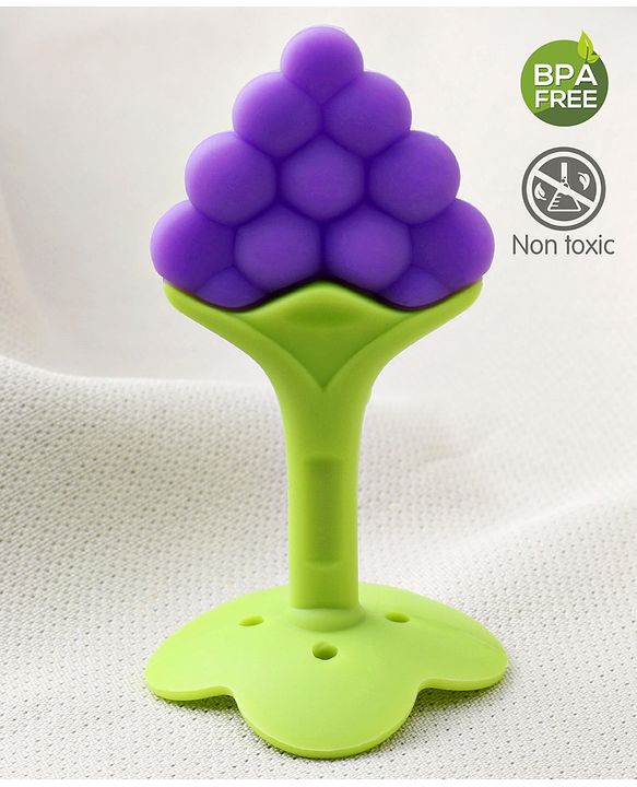 Babyhug Grapes Shape Silicone Teether - Purple