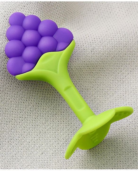 Babyhug Grapes Shape Silicone Teether - Purple