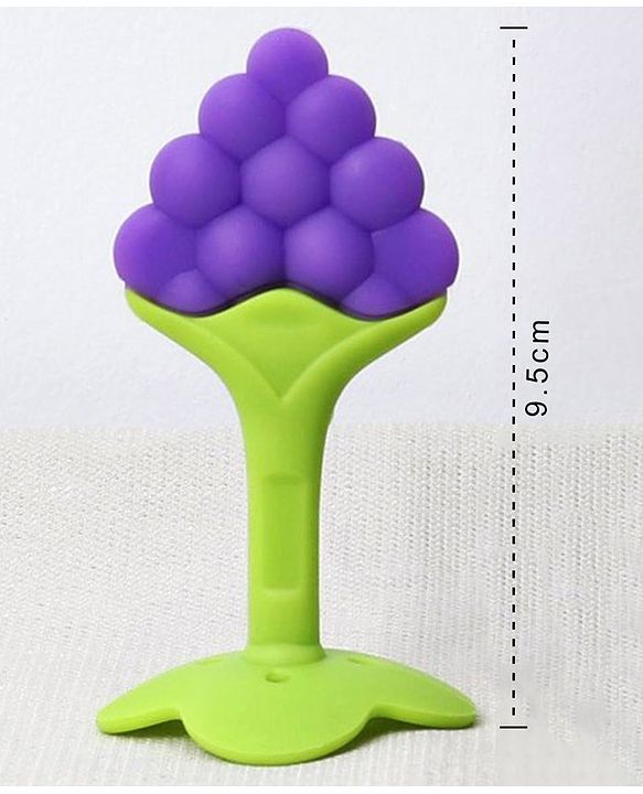 Babyhug Grapes Shape Silicone Teether - Purple