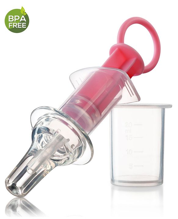 Babyhug Silicone Medicine Feeder with pacifier Cap - Pink