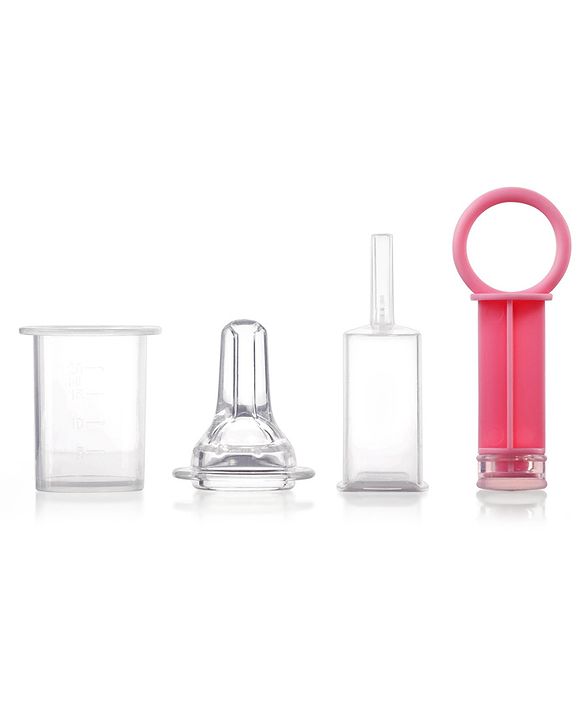 Babyhug Silicone Medicine Feeder with pacifier Cap - Pink
