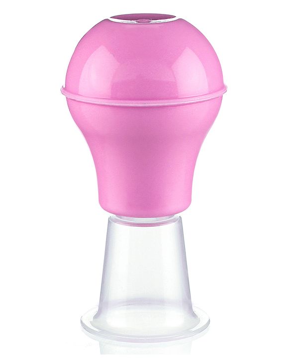 Babyhug Silicone Nipple Puller with Case - Pink| Corrects Flat and Concave Nipples| Hygienic Storage Case| BPA Free