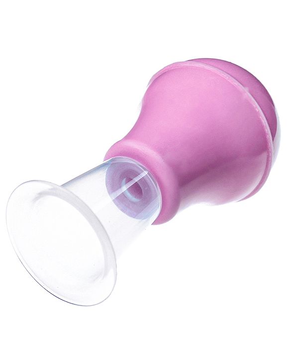Babyhug Silicone Nipple Puller with Case - Pink| Corrects Flat and Concave Nipples| Hygienic Storage Case| BPA Free